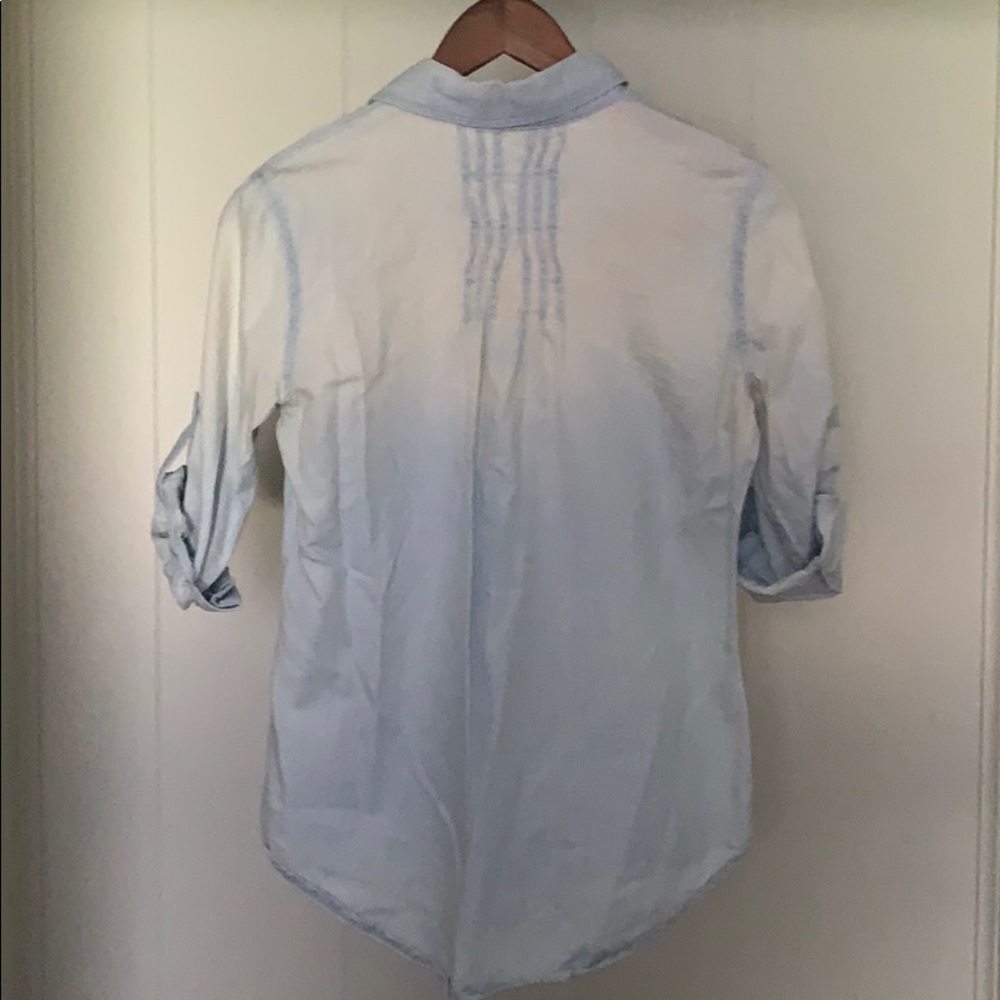 Distressed pleated button up!! - Picture 3 of 3